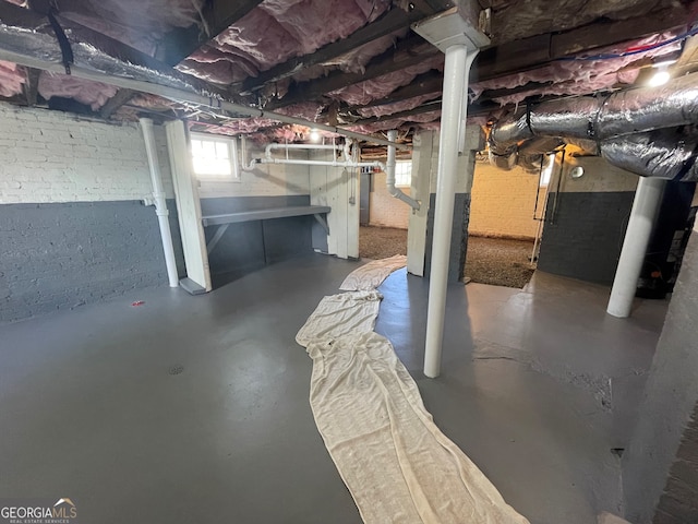 view of basement