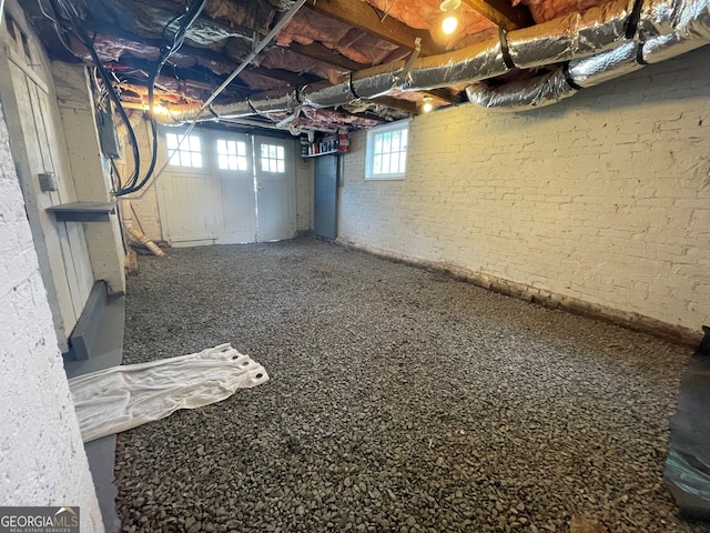 view of basement