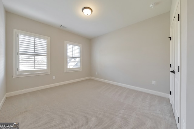 view of carpeted empty room