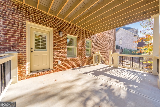 view of patio / terrace with a porch