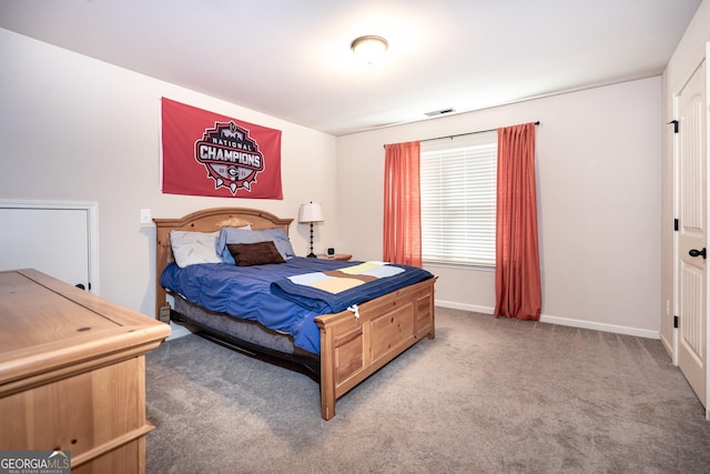 bedroom featuring carpet flooring