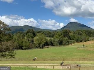 view of mountain feature featuring a rural view