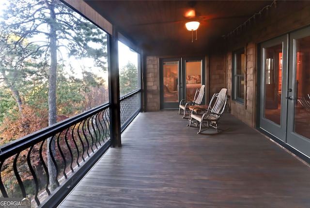 view of sunroom / solarium