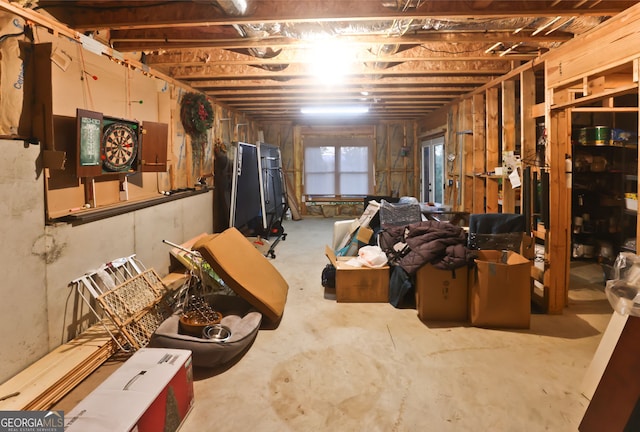 view of basement