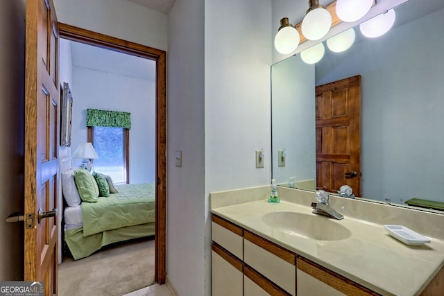 bathroom with vanity