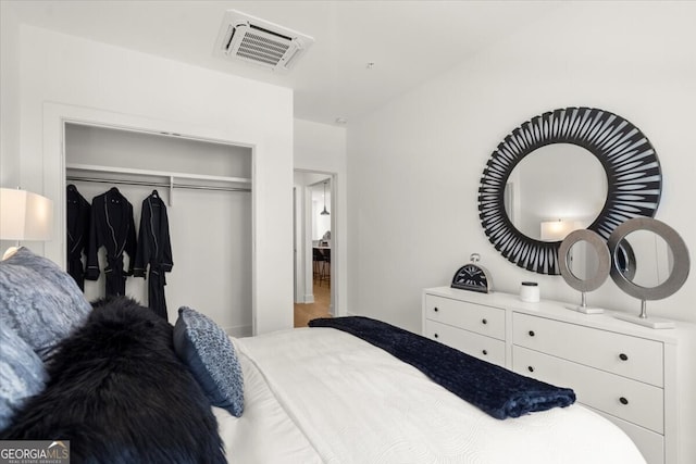 bedroom featuring a closet