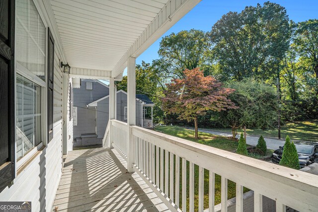 balcony with a porch