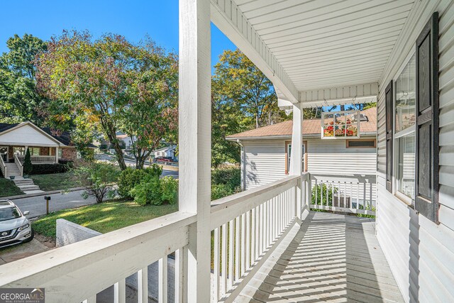 balcony with a porch