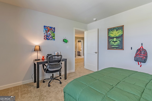 view of carpeted bedroom