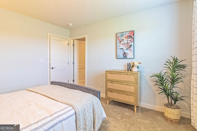 bedroom with carpet floors