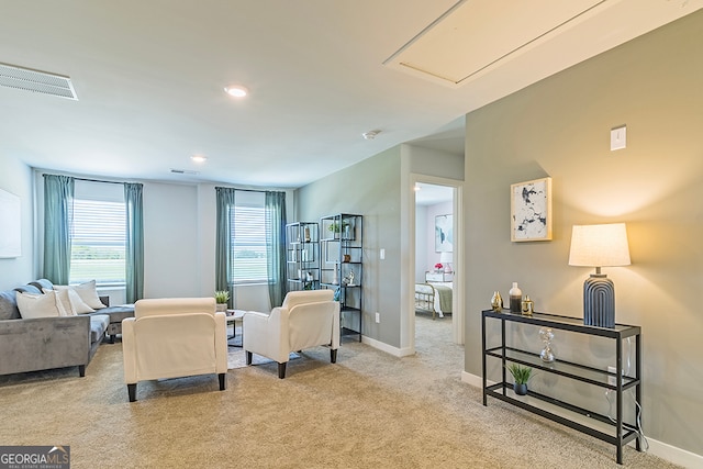 view of carpeted living room