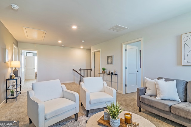 view of carpeted living room