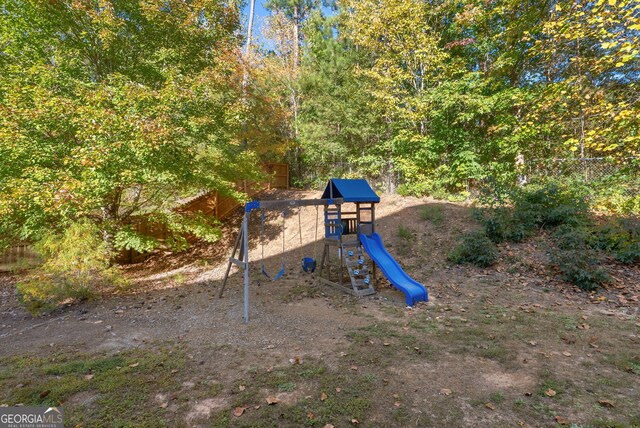 view of jungle gym