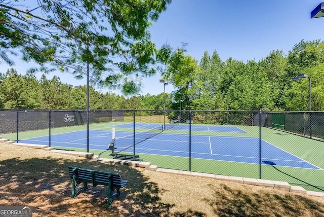 view of tennis court