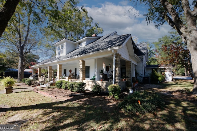 exterior space featuring a porch