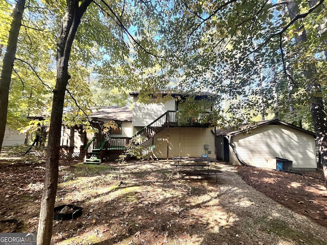 exterior space featuring a deck