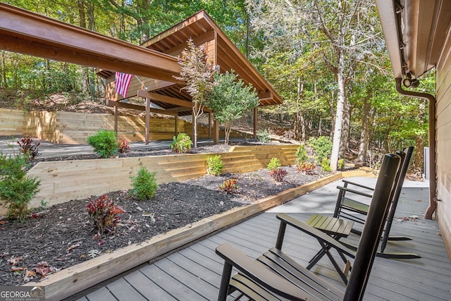 view of wooden deck