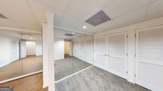 15 Greenridge Way, Newnan, GA 30265 - below grade area featuring baseboards, recessed lighting, and a paneled ceiling