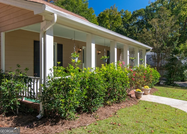 view of home's exterior featuring a lawn