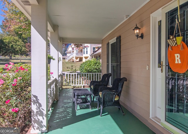 view of patio / terrace featuring a porch