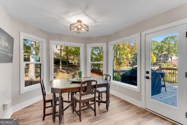 sunroom / solarium featuring a wealth of natural light