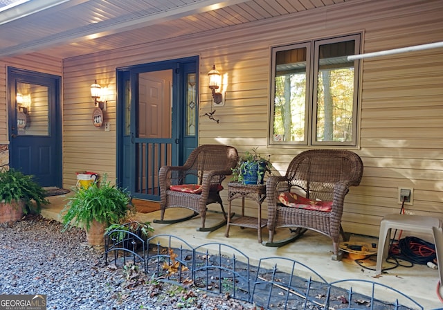 view of patio with covered porch