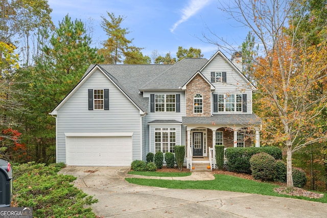 front facade featuring a garage