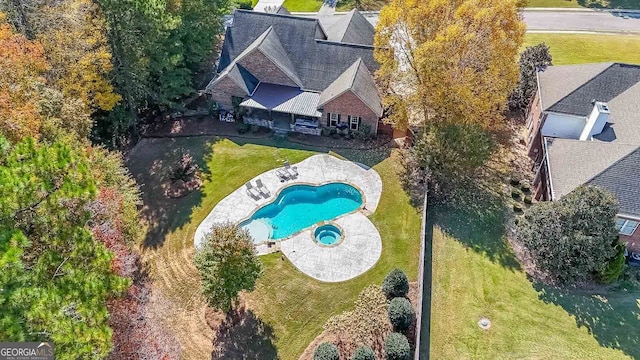 birds eye view of property