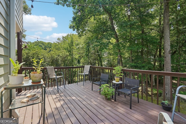 view of wooden deck