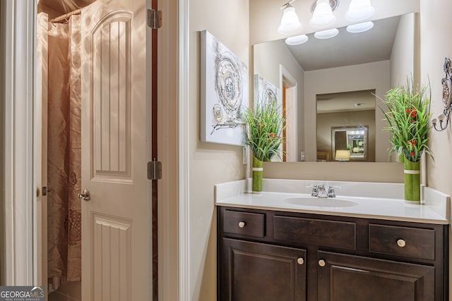 bathroom featuring vanity