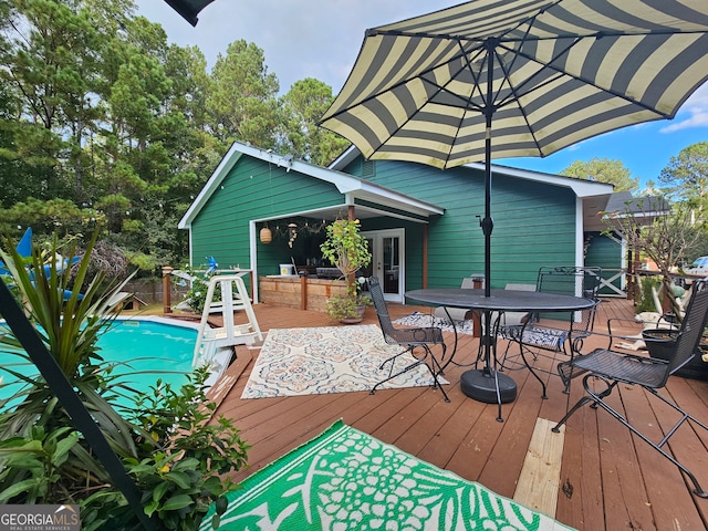 view of wooden deck