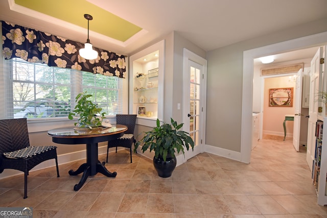 view of tiled dining space