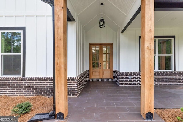 entrance to property with french doors