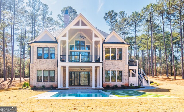 french country inspired facade with a garage