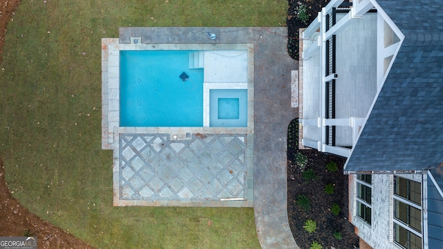 birds eye view of property