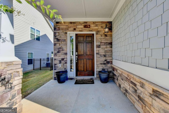 view of doorway to property