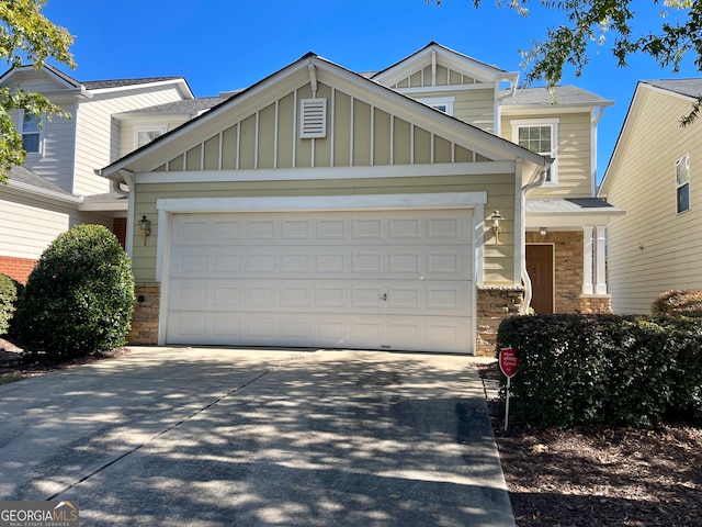 craftsman-style house with a garage