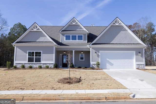 craftsman-style house with a garage