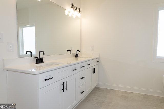 bathroom featuring vanity