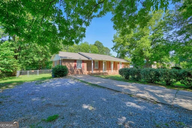 view of ranch-style home