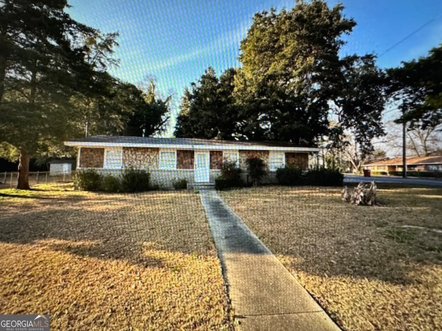 view of single story home