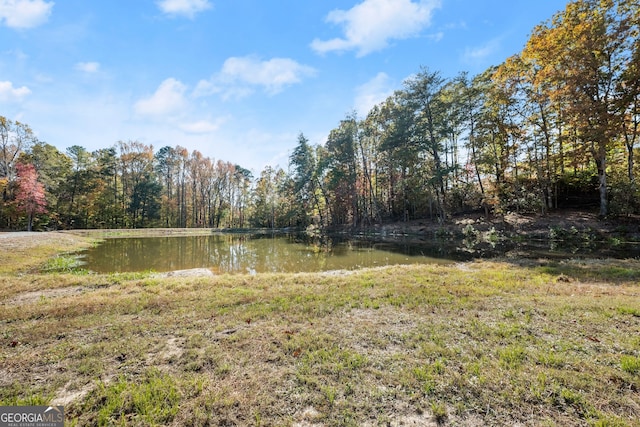 view of yard featuring a water view