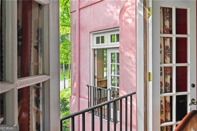 doorway featuring french doors and a healthy amount of sunlight