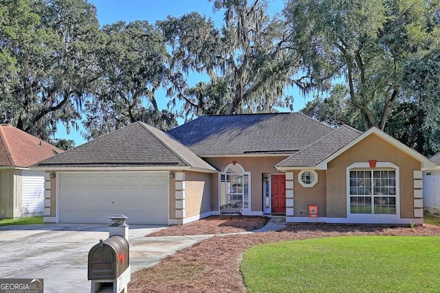 ranch-style house with a garage