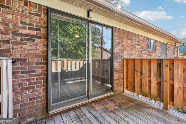 view of wooden deck