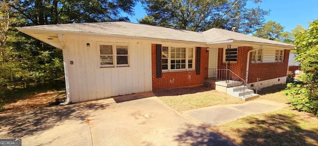 view of ranch-style home