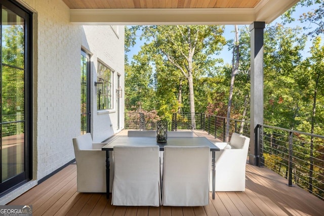 view of sunroom