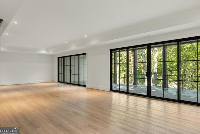 empty room featuring light hardwood / wood-style floors