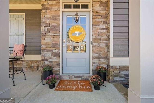 view of doorway to property