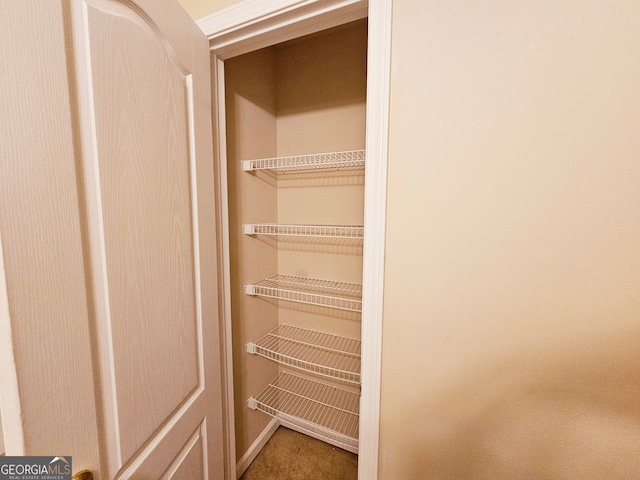 view of pantry